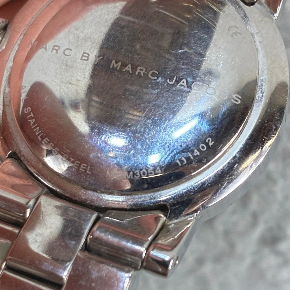 Marc By Marc Jacobs Amy MBM3054 Watch Womens Silver Crystal Stainless Steel Chic